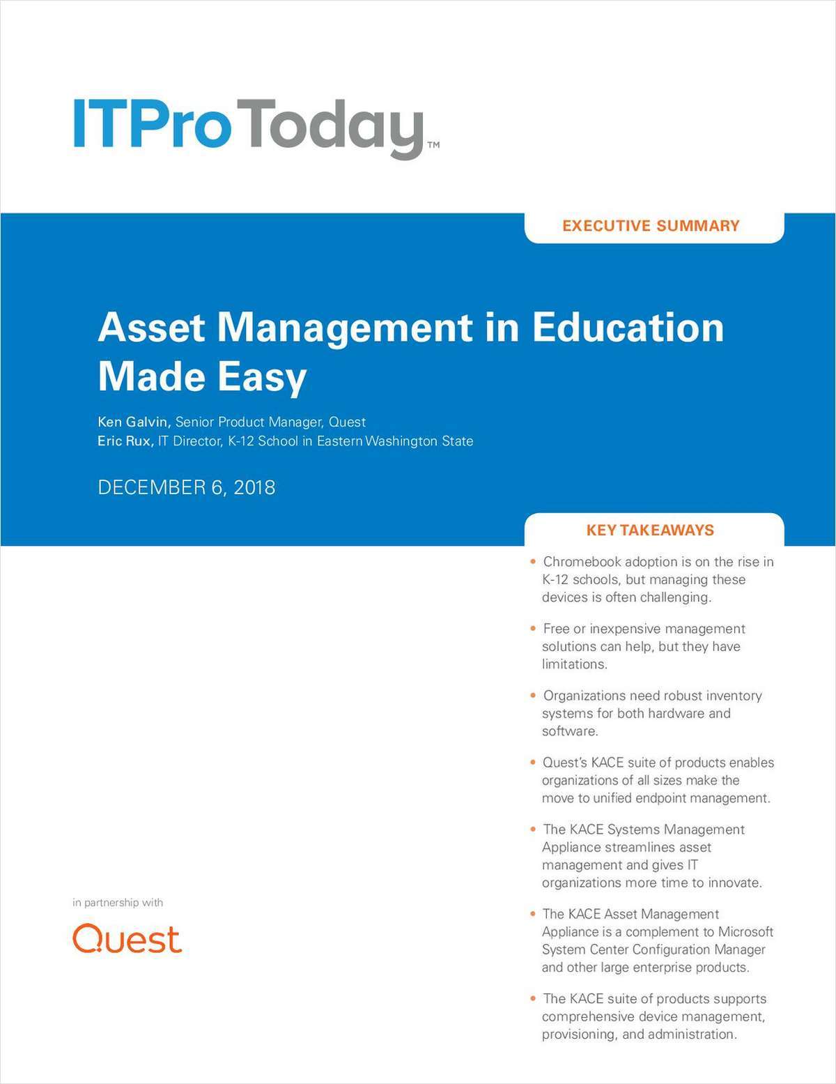 Whitepaper: Asset Management in Education Made Easy