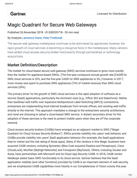 Screen Shot 2019 03 08 at 10.04.53 PM - 2018 Gartner Magic Quadrant for Secure Web Gateway