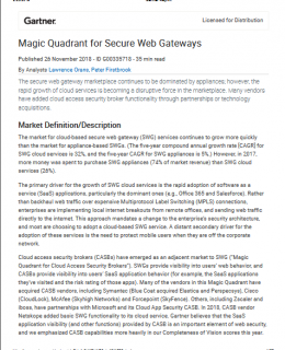 Screenshot 2019 03 07 Magic Quadrant for Secure Web Gateways pdf 260x320 - 2018 Gartner Magic Quadrant for Secure Web Gateway