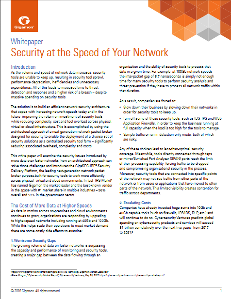 Screenshot 2019 03 26 Security at the Speed of Your Network WP Security at Speed 1 pdf - Security at the Speed of Your Network