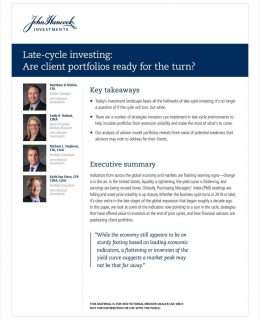 Late-Cycle Investing: Are Client Portfolios Ready For The Turn?