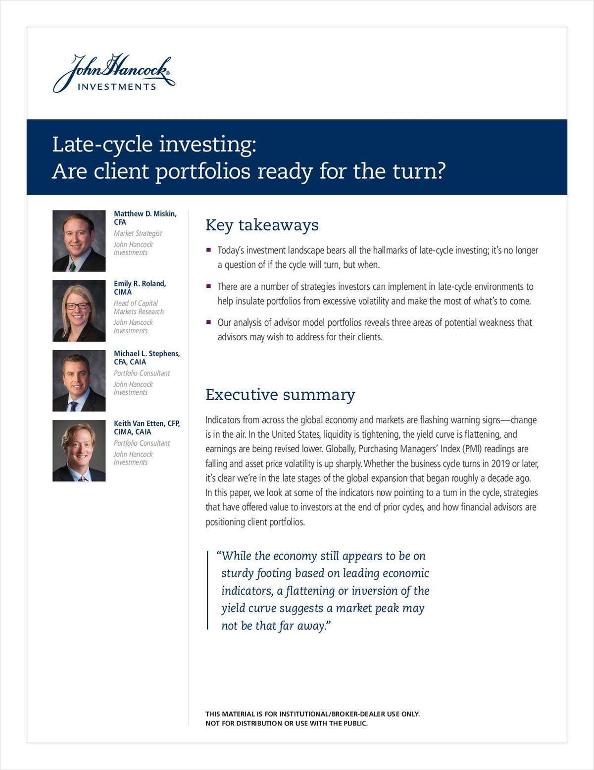 Late-Cycle Investing: Are Client Portfolios Ready For The Turn?