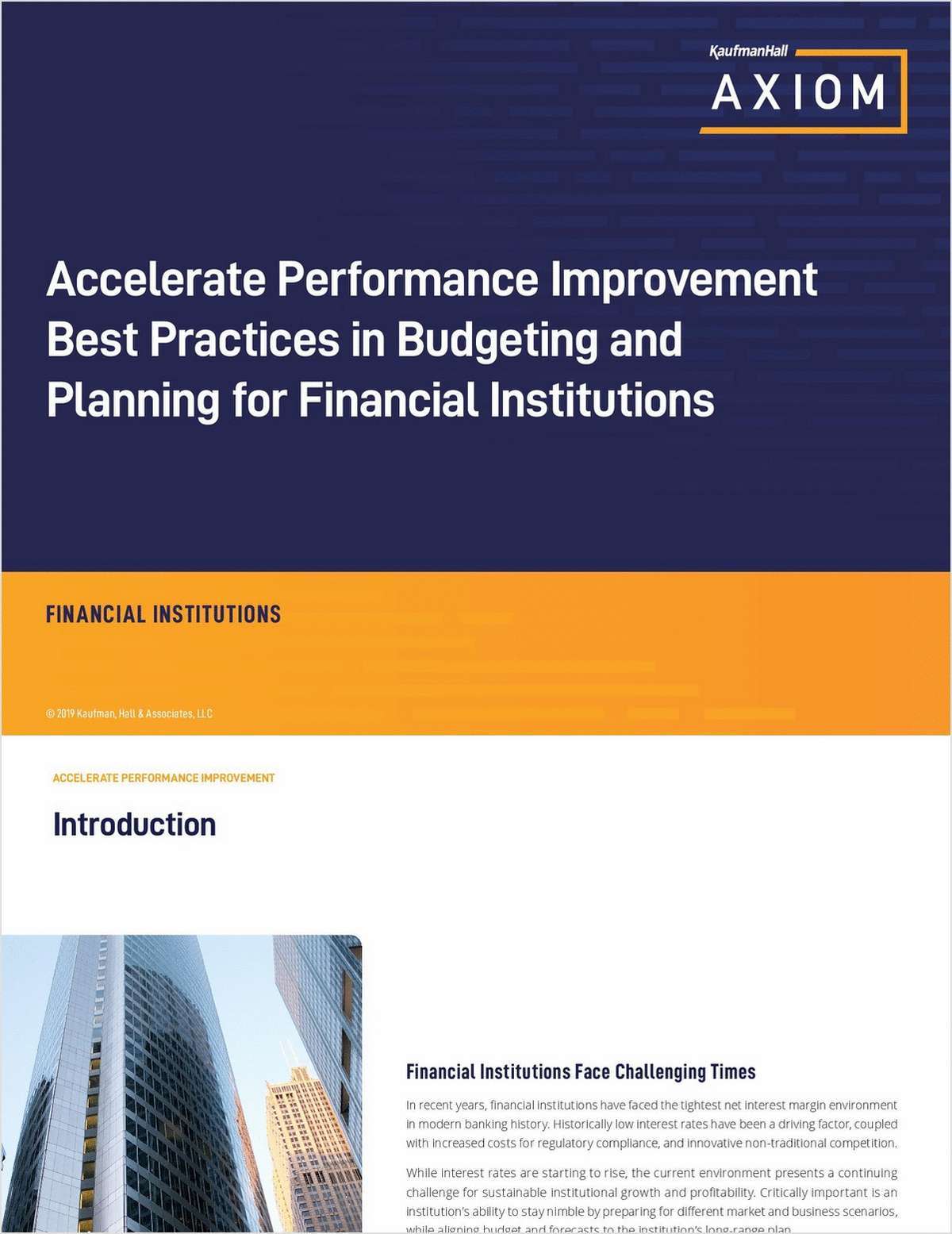 Accelerate Performance Improvement -- Best Practices in Budgeting and Planning