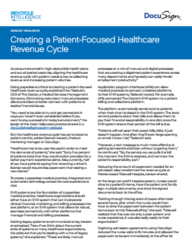 2 1 - Creating a Patient Focused Healthcare Revenue Cycle