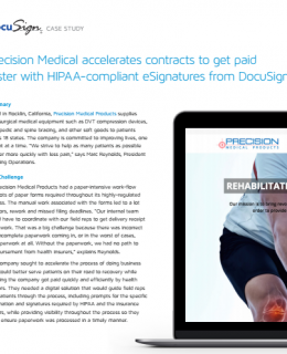 4 3 260x320 - Precision Medical Accelerates Contracts to get Paid Faster with HIPAA-Compliant eSignatures from DocuSign