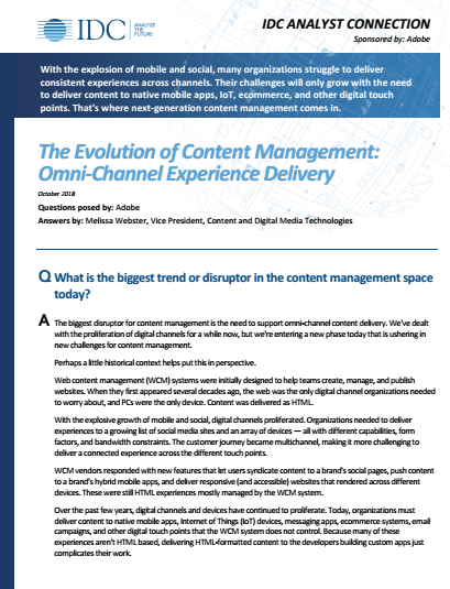 4 7 - Evolution of Content Management: Omnichannel Experience Delivery