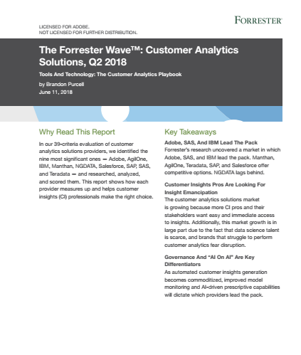 4 8 - Forrester Wave:  Customer Analytics Solutions 