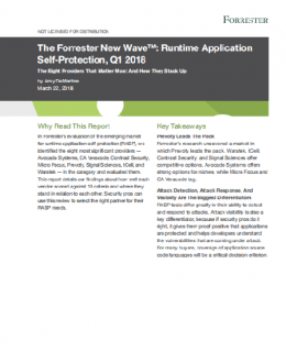 6 260x320 - The Forrester New Wave™: Runtime Application Self-Protection, Q1 2018