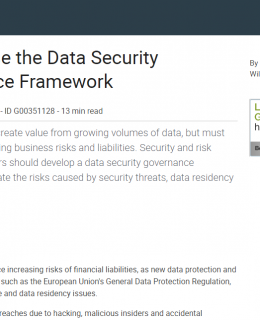 8 260x320 - How to Use the Data Security Governance Framework