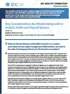 2 7 - IDC Analyst Connection - Key Considerations for Modernizing with a Holistic HCM and Payroll Solution