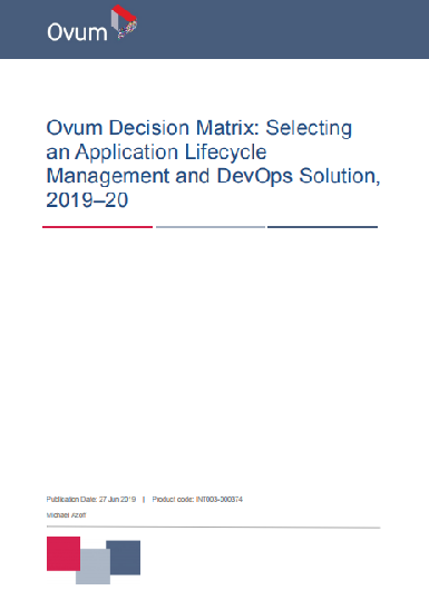 ovum decision matrix selecting an application lifecycle management and devops solution 201920 13026913USEN - Ovum Decision Matrix:  ALM and DevOps, 2019–20