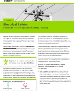 electricity safty 260x320 - Electrical Safety:  5 Ways to Re-Energize your Safety Training