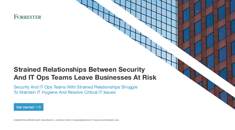 Forester Report - Forrester study: Strained Relationships Between Security And IT Ops Teams Leave Businesses At Risk