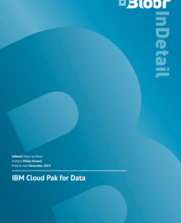 ibm cloud 260x320 - InDetail Bloor Report: IBM Cloud Pak for Data