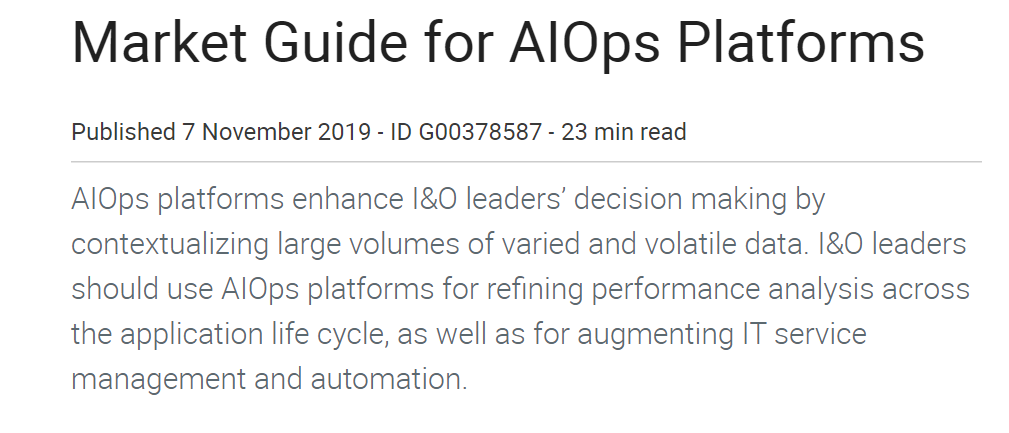 13 - Market Guide for AIOps Platforms