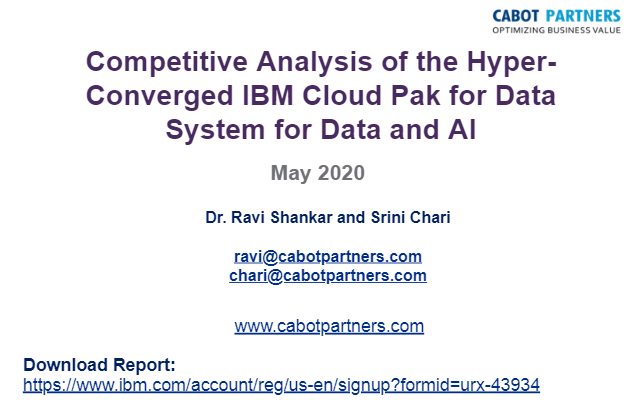 cobot new - Cabot Webinar: Data and AI preconfigured, IBM Cloud Pak for Data System vs. the competition