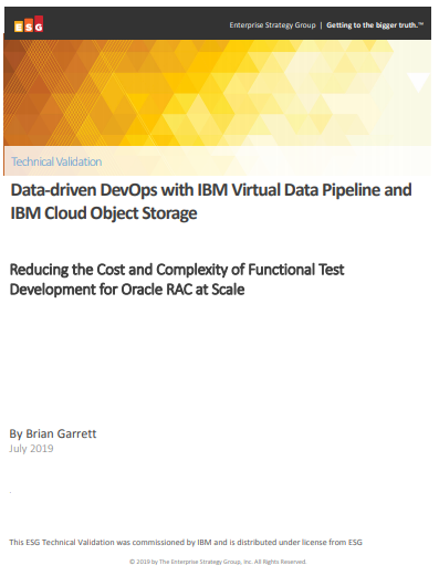 data driven - Data-driven DevOps with IBM Virtual Data Pipeline and IBM Cloud Object Storage