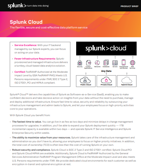 1 5 - Splunk Cloud Product Brief