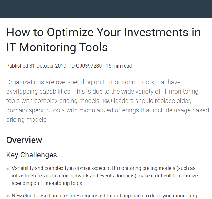 Untitled - How to Optimize Your Investments in IT Monitoring Tools