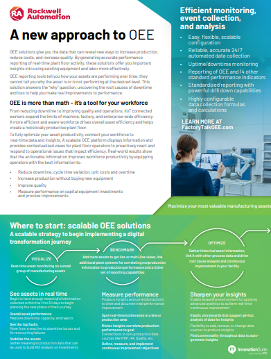 new approach to OEE - Where to start: a new approach to OEE