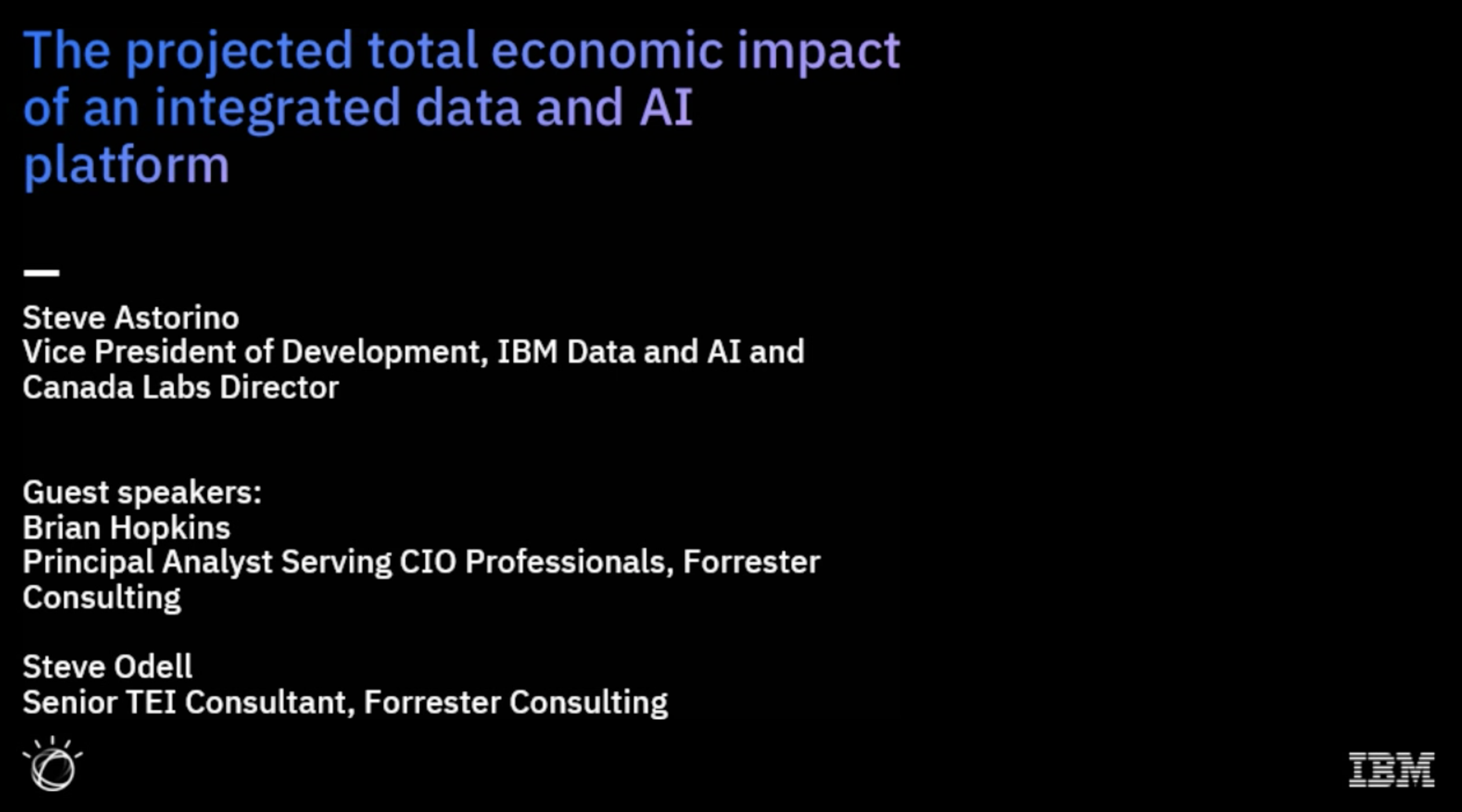 Screenshot 2020 10 20 at 16.07.09 - Forrester TEI Webinar - The projected total impact of an integrated data and AI platform