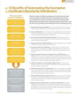 10 Benefits of Automating Exemption Certificates for Distributors