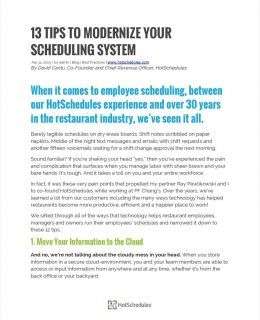 13 Tips to Modernize Your Scheduling System