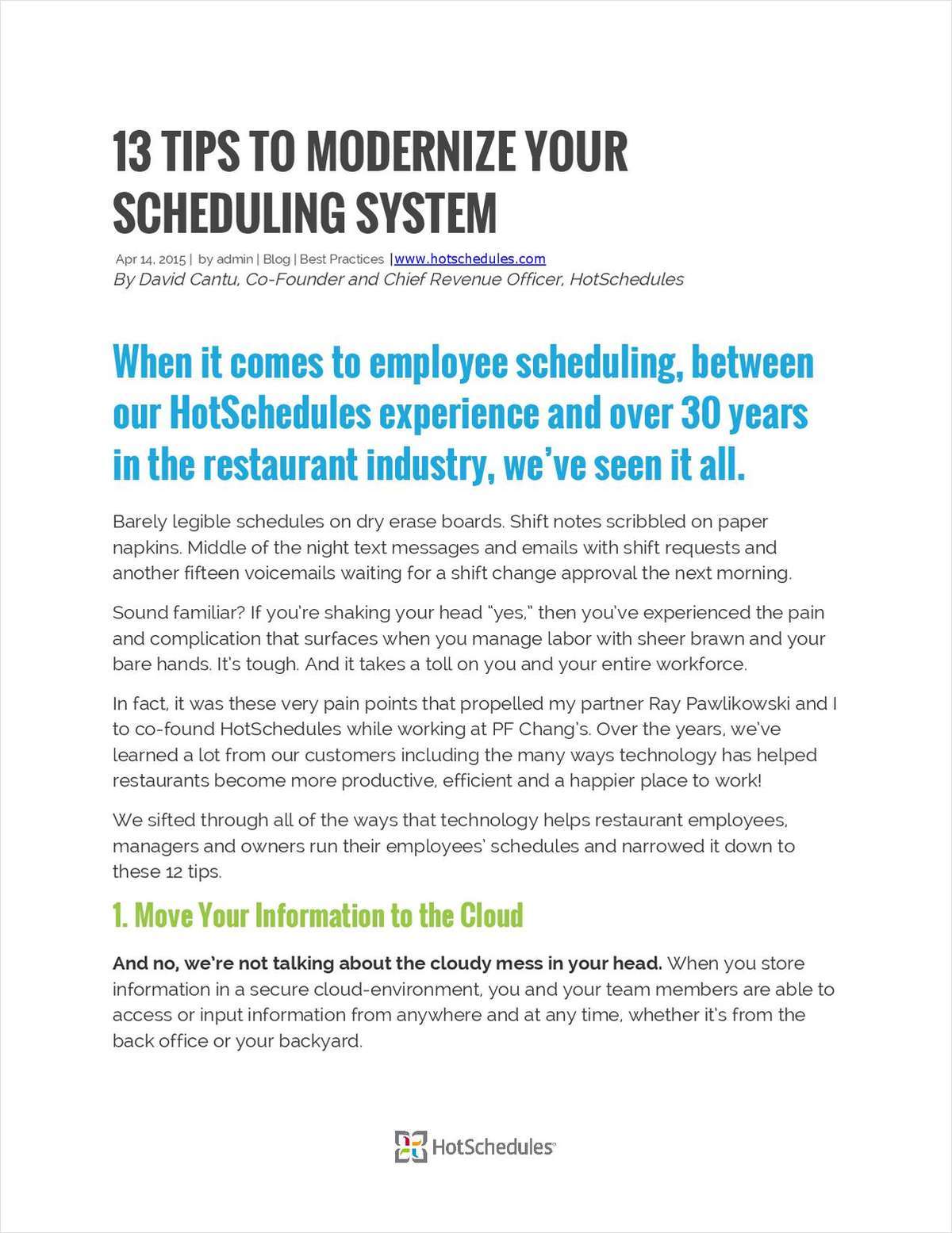 13 Tips to Modernize Your Scheduling System