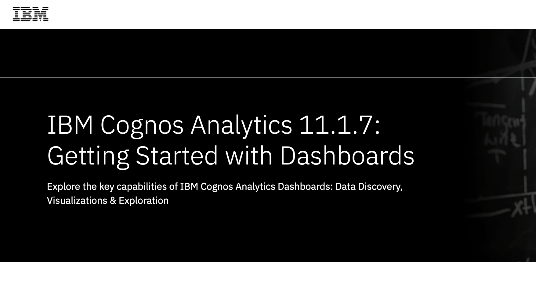 Getting Started with Dashboards workshop for Cognos Analytics 11.1.7  - Getting Started with Dashboards workshop for Cognos Analytics 11.1.7