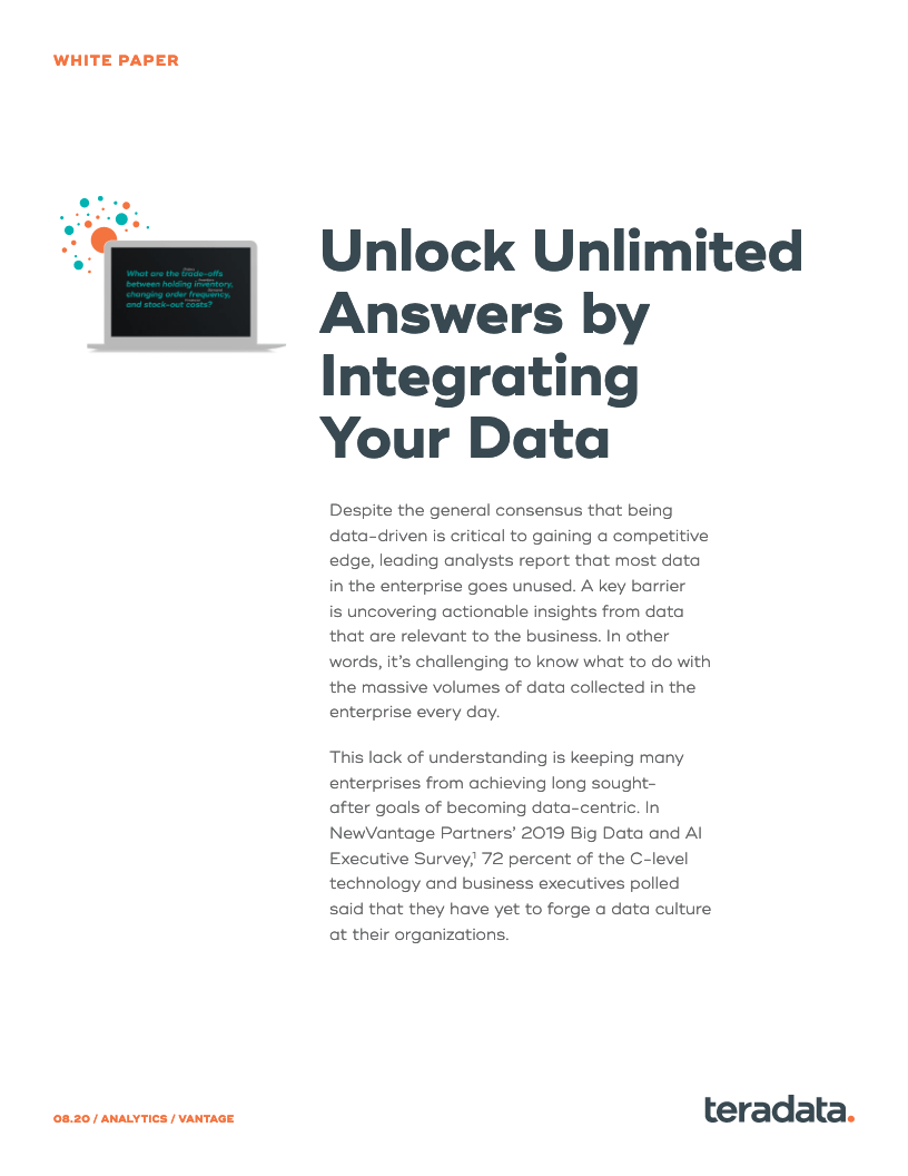 Screenshot 2020 12 08 Unlock Unlimited Answers by Integrating Your Data unlock unlimited answers integrating data 1 pdf - Unlock Unlimited Answers by Integrating Your Data
