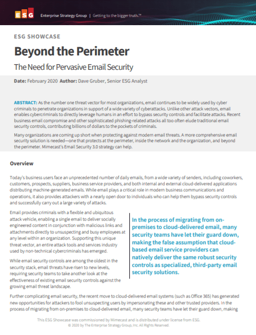 11 - Beyond the Perimeter: The Need for Pervasive Email Security