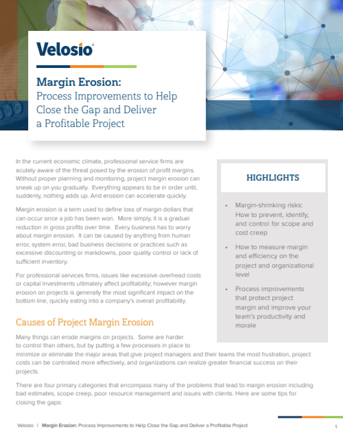 1 - Margin Erosion: Process Improvements to Help Close the Gap and Deliver a Profitable Project