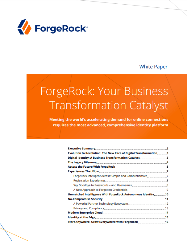 Screenshot 1 11 - ForgeRock: Your Business Transformation Catalyst