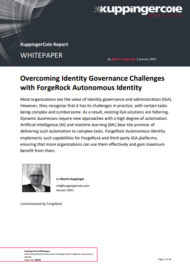 Screenshot 1 21 - KuppingerCole: Overcome Identity Governance Challenges with ForgeRock Autonomous Identity