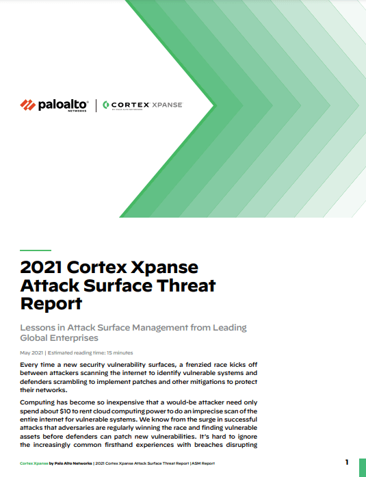 Screenshot 2 1 - 2021 Cortex Xpanse Attack Surface Threat Report