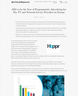 2021 to be the Year of Programmatic Advertising for Pay TV and Network Service Providers in Europe