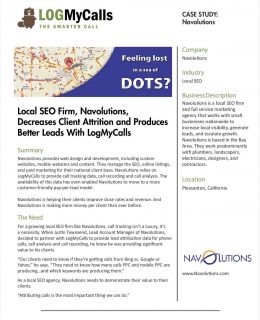 Local SEO Firm, Navolutions, Decreases Client Attrition and Produces Better Leads With LogMyCalls