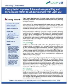 Cherry Health Improves VDI Software Interoperability and Performance