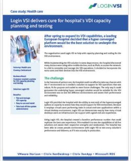 Leading Swiss Hospital Cures Hyper-Converged VDI Capacity Planning Woes