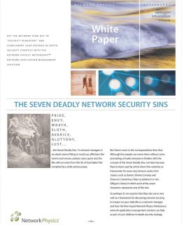 The Seven Deadly Network Security Sins: A How-to Guide for Protection