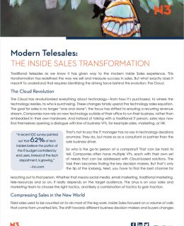 The Cloud Inside Sales Transformation