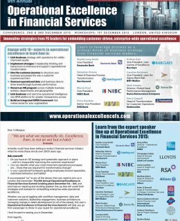 Operational Excellence in Financial Services