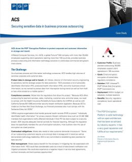 ACS: Securing Sensitive Data in Business Process Outsourcing