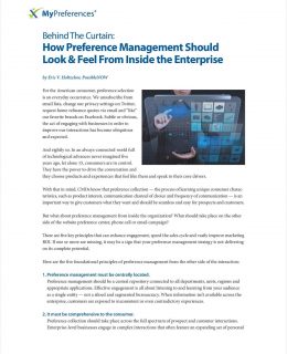 How Preference Management Should Look & Feel From Inside the Enterprise