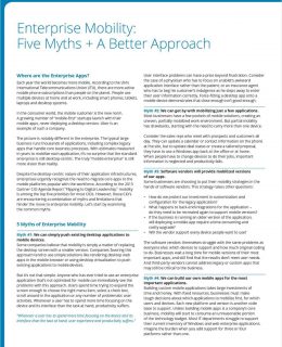 Enterprise Mobility: Five Myths + A Better Approach