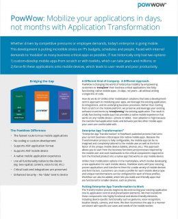 A New Way to Mobilize Your Enterprise Applications