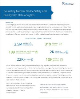 Evaluating Medical Device Safety and Quality with Data Analytics