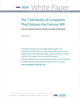 Smarter@Sales: The 7 Attributes of Companies That Outpace the Fortune 500