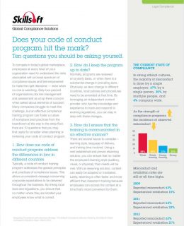 Does your code of conduct program hit the mark?