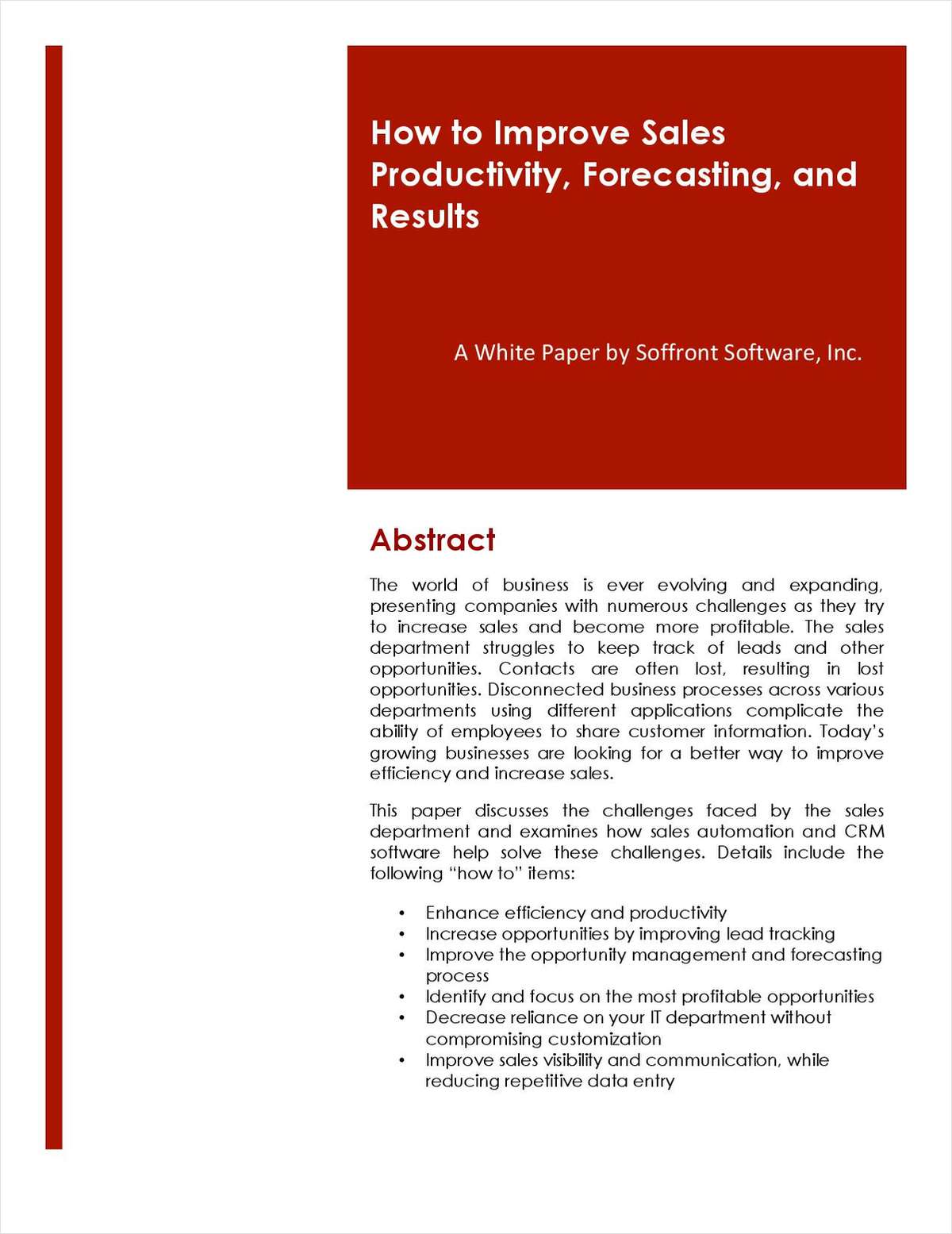 How to Improve Sales Productivity, Forecasting, and Results